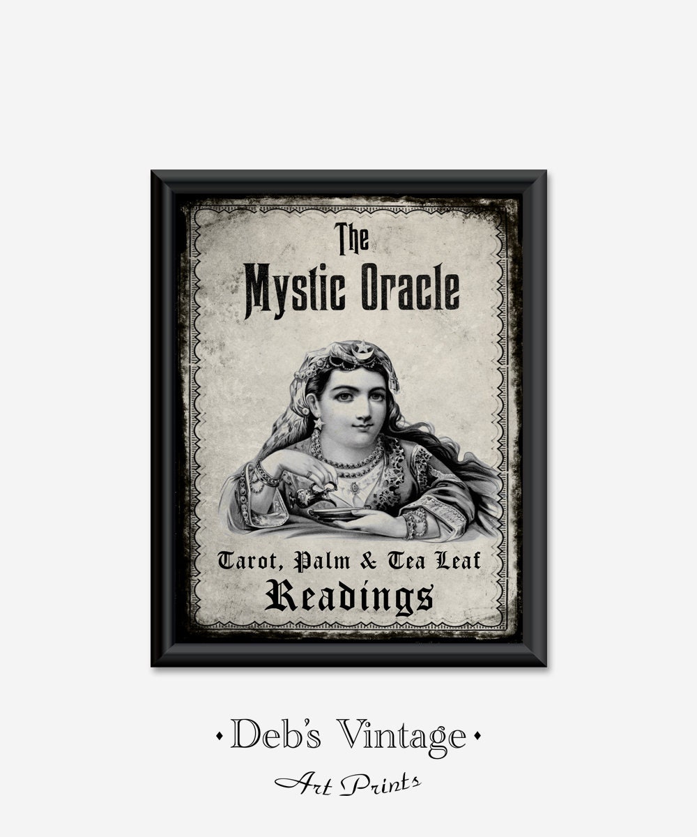 Fortune Teller Palmistry Digital Art Print Mystic Oracle Gypsy - Etsy