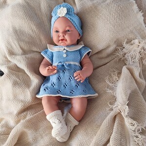 Handmade 18 inch Doll Dress,Custom Outfit for Girl Dolls, Cotton doll clothes, Knitted doll outfit, Baby doll clothing, Gift for girls