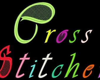 CROSS STITCHERS - 130 Machine Embroidery Font Designs Instant Download 4x4 5x7 6x10 hoop (AzEB)
