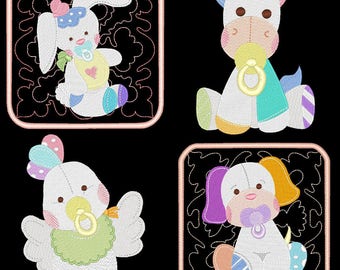 BABY BUDDIES #2 (5inch)- 20 Machine Embroidery Designs Instant Download 5x5 hoop (AzEB)