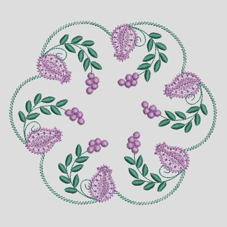 PRETTY FLOWER BUDS 4inch 10 Machine Embroidery Designs Etsy