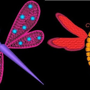 DRAGONFLYZ 20 Machine Embroidery Designs Instant Download 4x4 5x7 hoop AzEB image 1