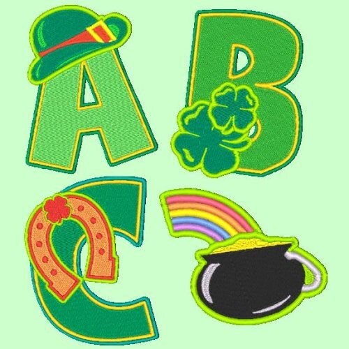 Download LUCKY CHARMS 70 Machine Embroidery Font Designs Instant | Etsy