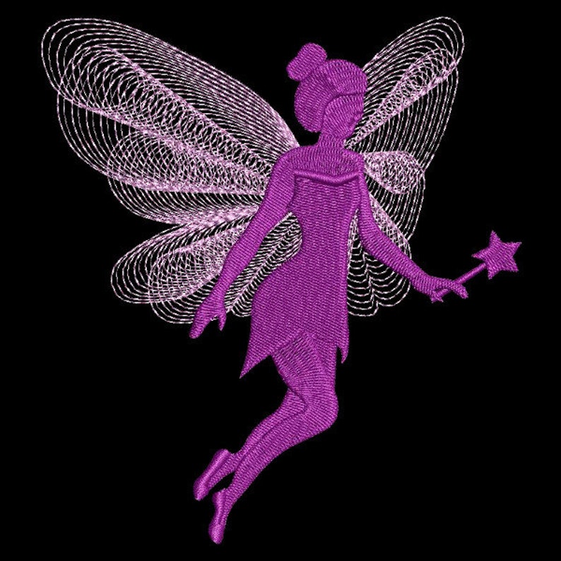 FAIRY SILHOUETTES 4inch 10 Machine Embroidery Designs Instant Download 4X4 hoop AzEB image 9