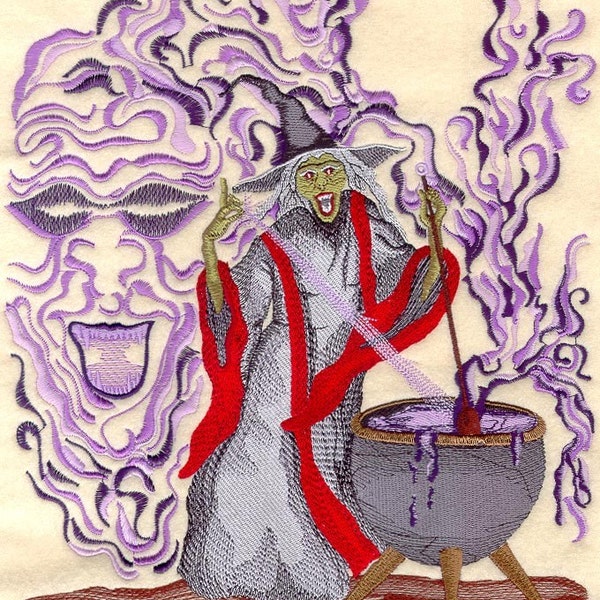 WITCH'S BREW - Machine Embroidered Quilt Blocks (AzEB)