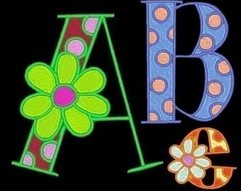 GROOVY - 106 Machine Embroidery Font Designs Instant Download 4x4 5x7 6x10 hoop (AzEB)