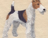 WIREHAIRED FOX TERRIER- Machine Embroidered Quilt Blocks (AzEB