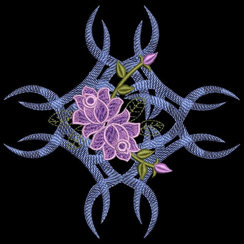 10 Machine Embroidery Designs Instant Download 6x6 Hoop Tribal Roses Azeb 6inch Embroidery Kits How To Kromasol Com