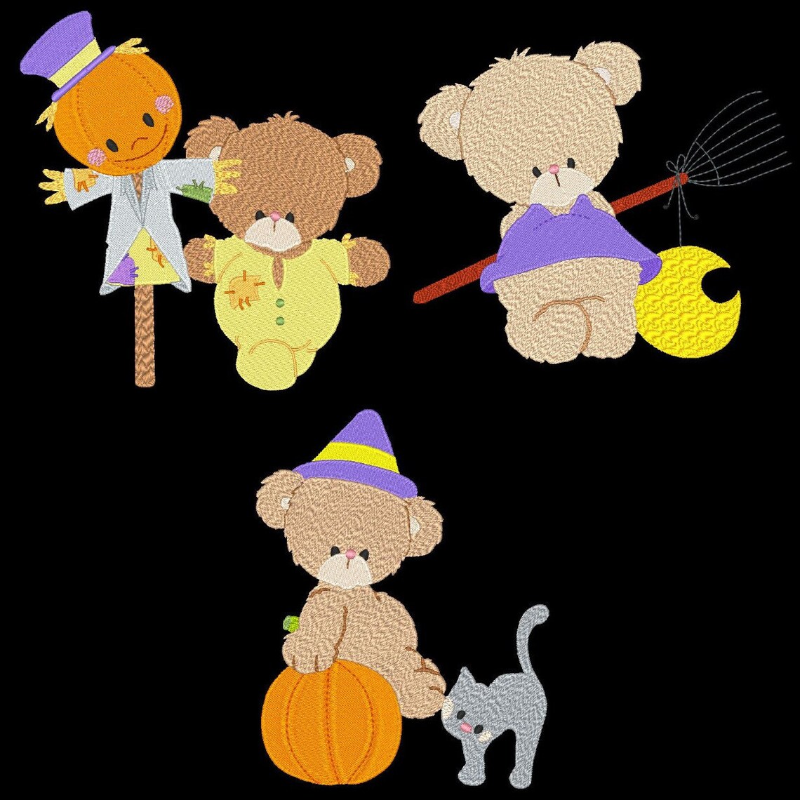SPOOKY BEAR 5inch 10 Machine Embroidery Designs Instant Etsy