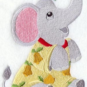 ELLIE ELEPHANT In CHRISTMAS Pjs - Machine Embroidery Quilt Blocks (AzEB)