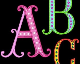 VEGAS - 78 Machine Embroidery Font Designs Instant Download 4x4 5x7 6x10 hoop (AzEB)