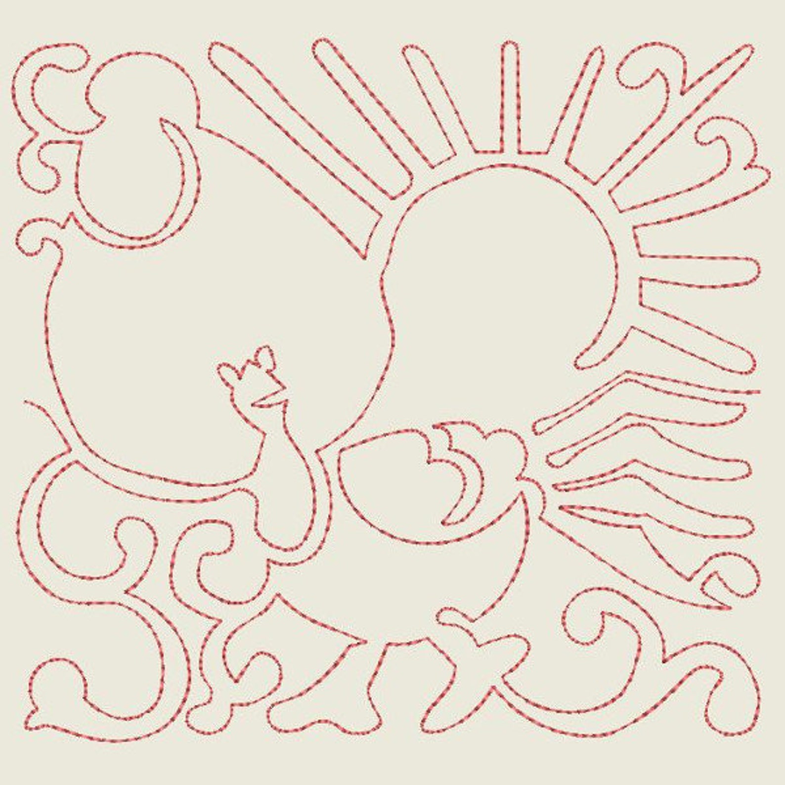 CONTINUOUS LINE BABY Farm Animals (5inch) - 10 Machine Embroidery ...