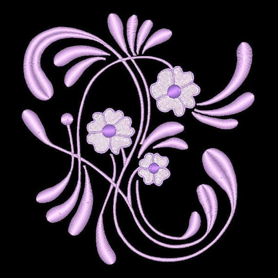 ART DECO FLOWERS (4inch) - 12 Machine Embroidery Designs