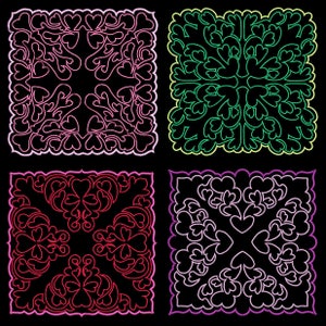 LOVE BLOCKS (4inch) - 12 Machine Embroidery Designs Instant Download 4x4 hoop (AzEB)