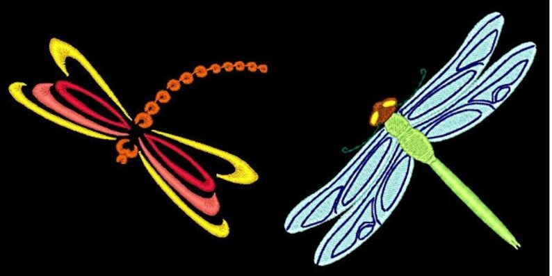 DRAGONFLYZ 20 Machine Embroidery Designs Instant Download 4x4 5x7 hoop AzEB image 2