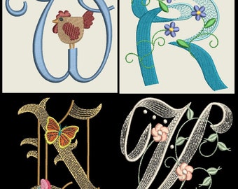 ENTIRE FONT BASE Over 5000 machine embroidery designs from linework to ripple designs and etc (Mailed on flash drive)