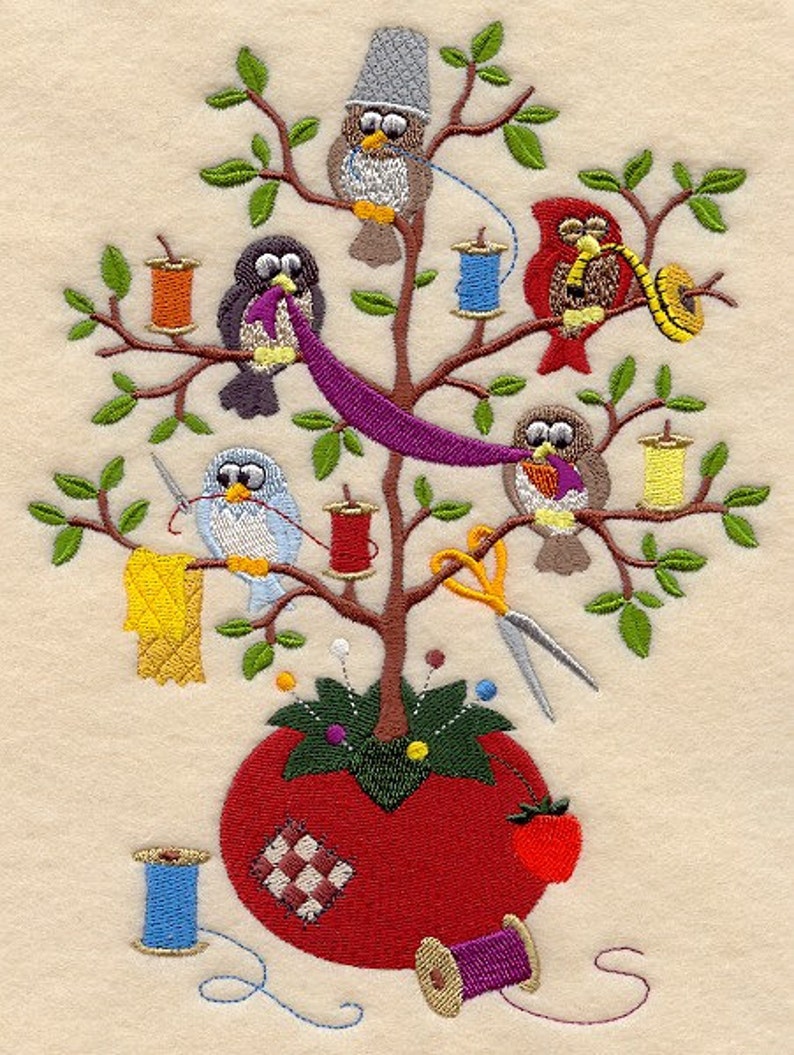 SEW SWEET TWEET Machine Embroidered Quilt Block azeb Etsy