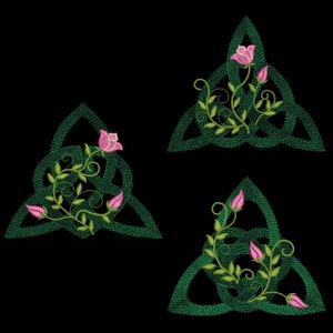 CELTIC FLOWER KNOTWORK (6 polegadas) - 10 desenhos de bordado à máquina Download instantâneo bastidor 6x6 (AzEB)