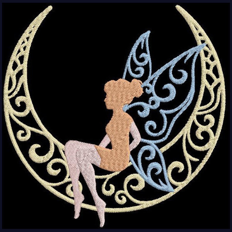MOON Fairies4inch 10 Machine Embroidery Designs Instant - Etsy