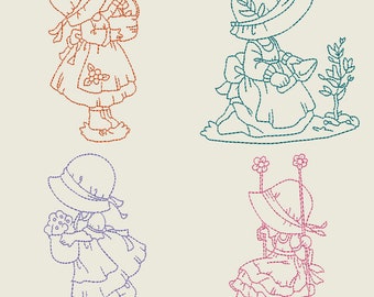 GARDEN WITH SUE (4inch) - 10 Machine Embroidery Designs Instant Download 4X4 (AzEB)
