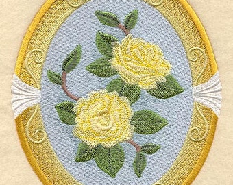 ROSE CAMEO -Machine Embroidery Quilt Block AzEB