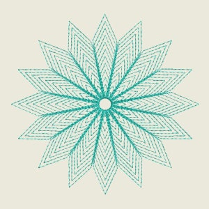 RIPPLE DESIGN #3- 1 Machine Embroidery Design Instant Download 4x4 hoop (AzEB)