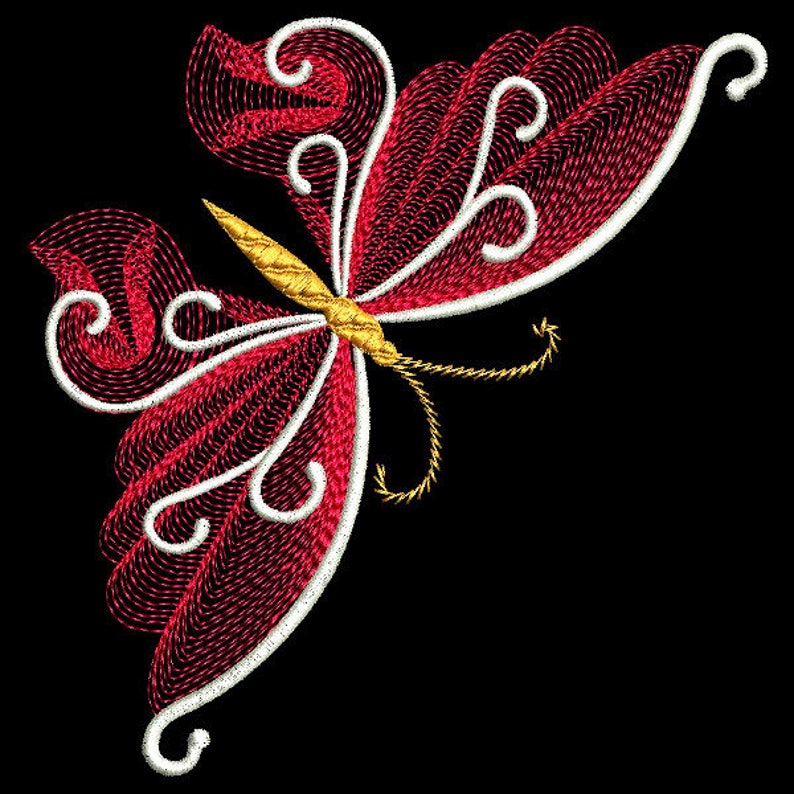 AzEB CURLY FLUTTERS 4inch - 10 Machine Embroidery Designs Instant Download 4x4 hoop