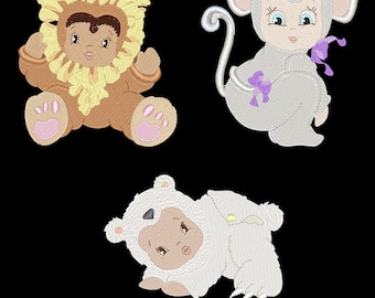 ZOO KIDS (5inch) - 10 Machine Embroidery Designs Instant Download 5x5 hoop (AzEB)