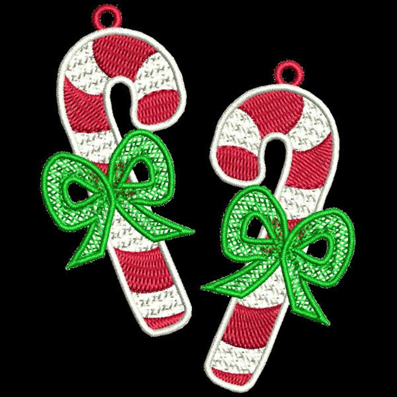 FSL CHRISTMAS EARRINGS 3inch free Standing Lace 10 Etsy