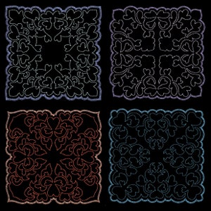 VINTAGE LUV BLOCKS (6inch) - 10 Machine Embroidery Designs Instant Download 6x6 hoop (AzEB)