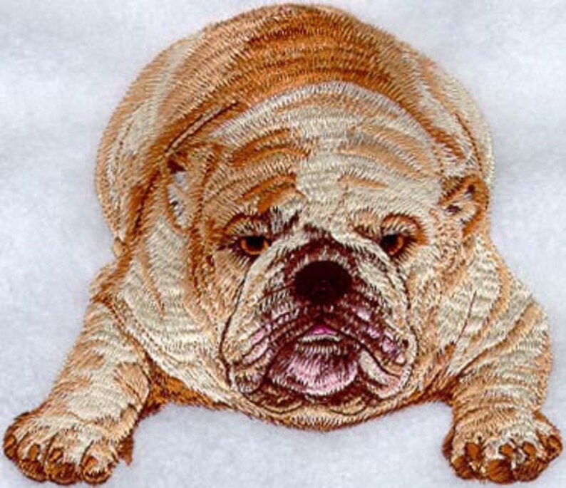 ENGLISH BULLDOG Machine Embroidered Quilt Blocks azeb Etsy