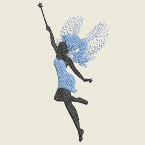 WINGED FAIRY #3- 1 Machine Embroidery Design Instant Download 4x4 hoop (AzEB)