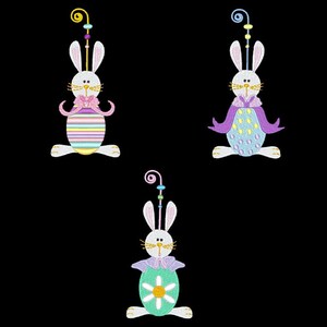 EGG-CELLENT BUNNY (5inch) - 10 Machine Embroidery Designs Instant Download 5x5 hoop (AzEB)