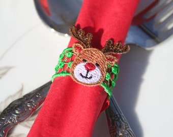 FSL CHRISTMAS NAPKIN Rings (5.00 inch) (free standing lace)- 10 Machine Embroidery Designs Instant Download 5X5 hoop (AzEB)
