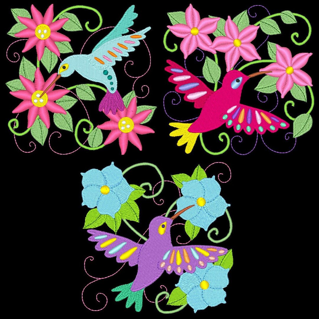 HUMMER BLOCKS (5inch) - 10 Machine Embroidery Designs Instant Download ...