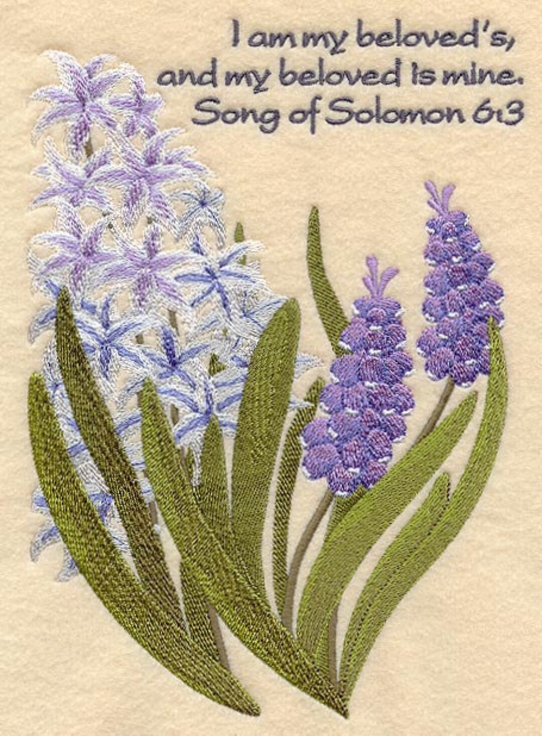 FLOWERS of the Bible I Am My BELOVEDS Machine Embroidered Etsy