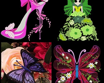 ENTIRE DESIGN BASE Over 7000 machine embroidery designs from linework to ripple designs and etc (Mailed on flash drive)