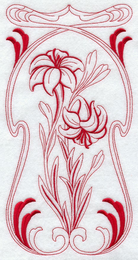 AzEB Machine Embroidered Quilt Blocks ART NOUVEAU NATIVITY Angel