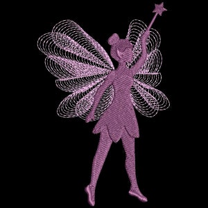 FAIRY SILHOUETTES 4inch 10 Machine Embroidery Designs Instant Download 4X4 hoop AzEB image 6