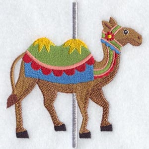 CAROUSEL CAMEL - Machine Embroidery Quilt Blocks (AzEB)