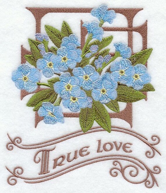 VICTORIAN True Love Machine Embroidered Quilt -