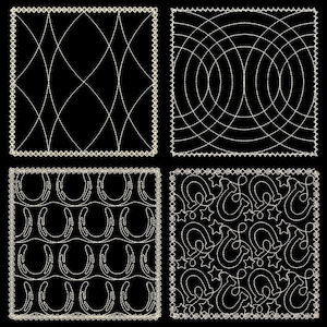 QUILTING BACKGROUNDS (4inch) - 10 Machine Embroidery Designs Instant Download 4x4 hoop (AzEB)