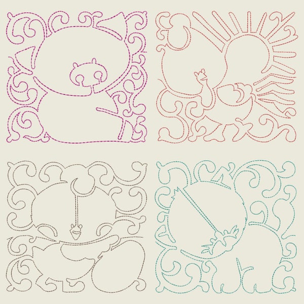 Continuous Quilting Embroidery Designs Etsy