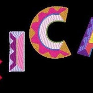 MEXICANA - 108 Diseños de fuente de bordado de máquina Instant Download 4x4 5x7 hoop (AzEB)