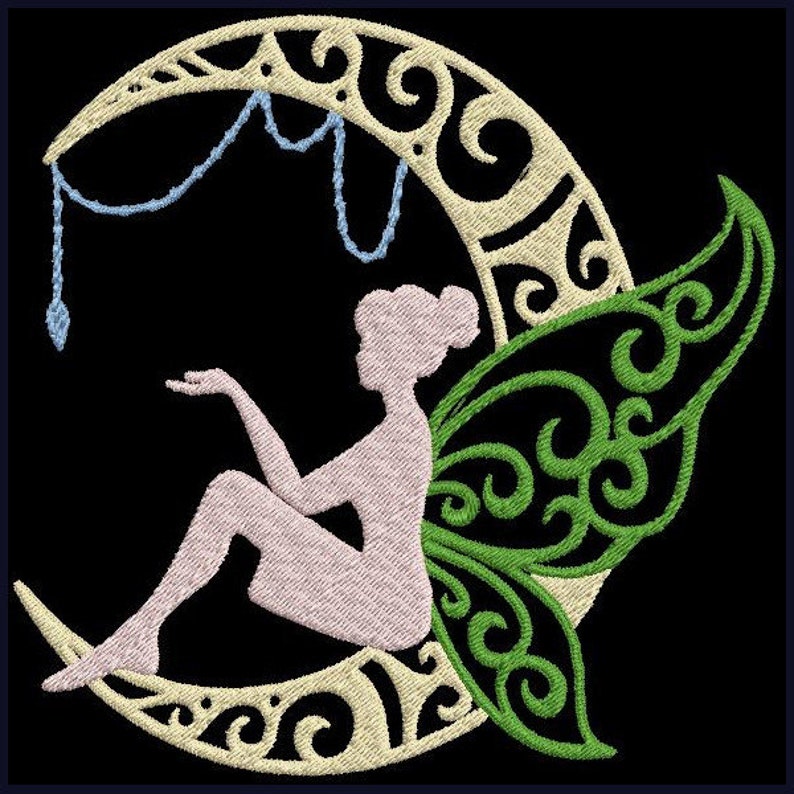 MOON FAIRIES 6inch 10 Machine Embroidery Designs Instant - Etsy