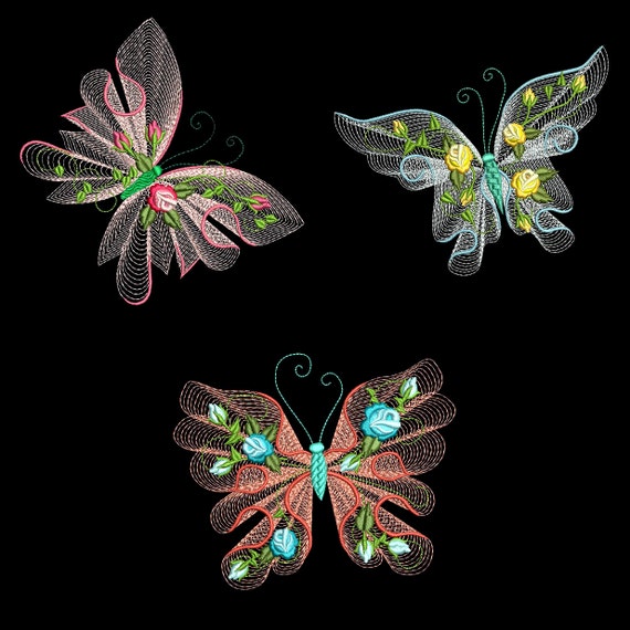 FLUTTERBY LUV 1 4 Inch Size Pack 10 Machine Embroidery Designs Instant  Download 4 X 4 Hoop azeb -  Canada