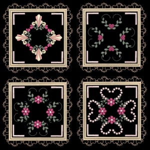HEIRLOOM QUILT BLOCKS (5 inch size) Pack- 12 Machine Embroidery Designs Instant Download 5x5 hoop (AzEB)