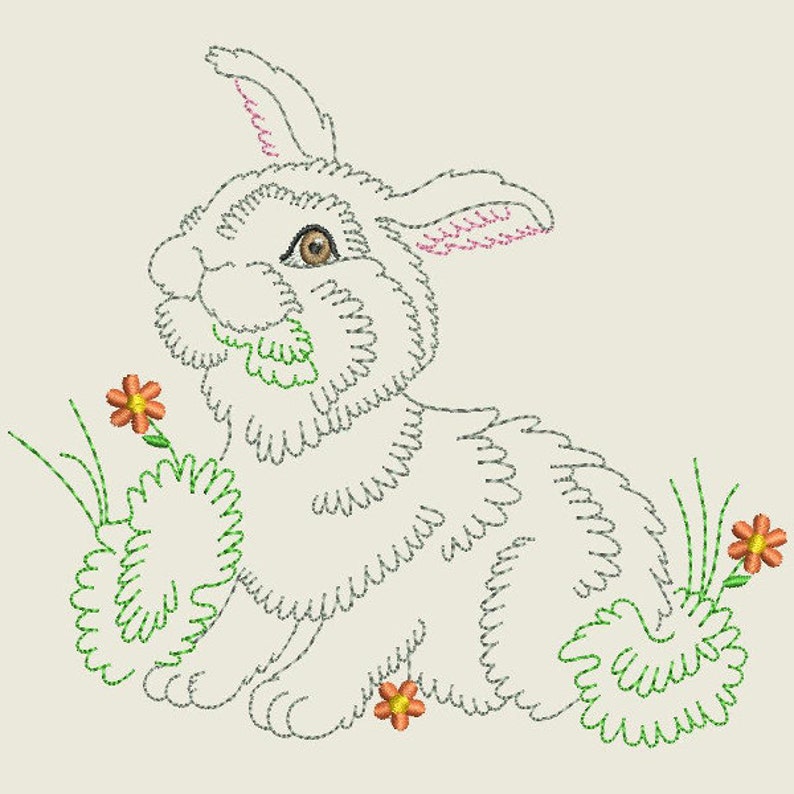 VINTAGE BABY ANIMALS 2 6inch 10 Machine Embroidery Designs Etsy