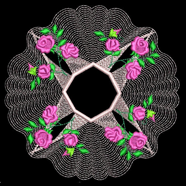 Personalized Roses Machine PRECIOUS PINK ROSES 4inch 10 Machine Embroidery Designs | Etsy