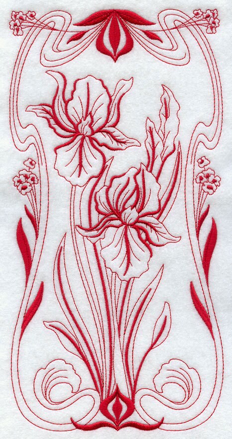 AzEB Machine Embroidered Quilt Blocks ART NOUVEAU NATIVITY Angel